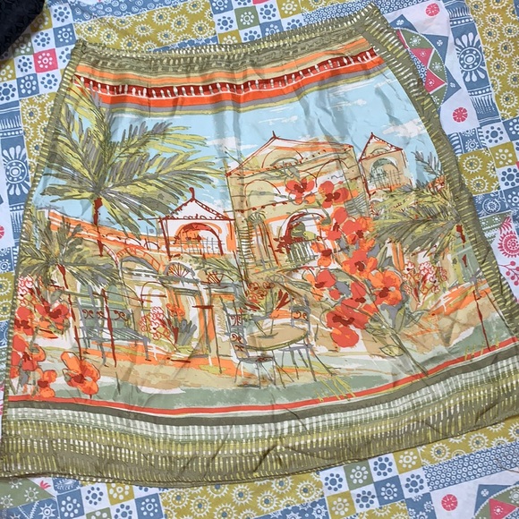 Siegrid Olsen Silk Skirt With Wristlet - Picture 2 of 16